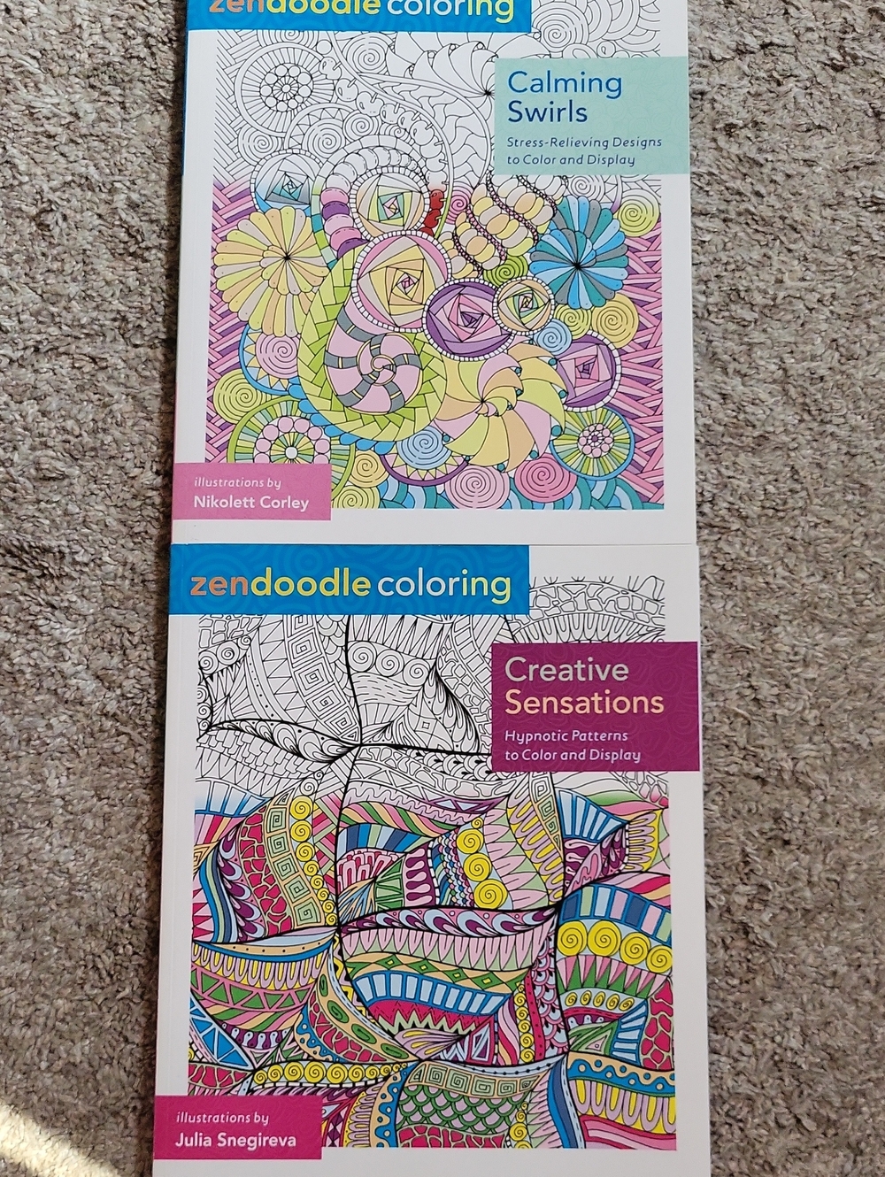 Zendoodle Coloring Book Set — Calming Swirls & Creative Sensations